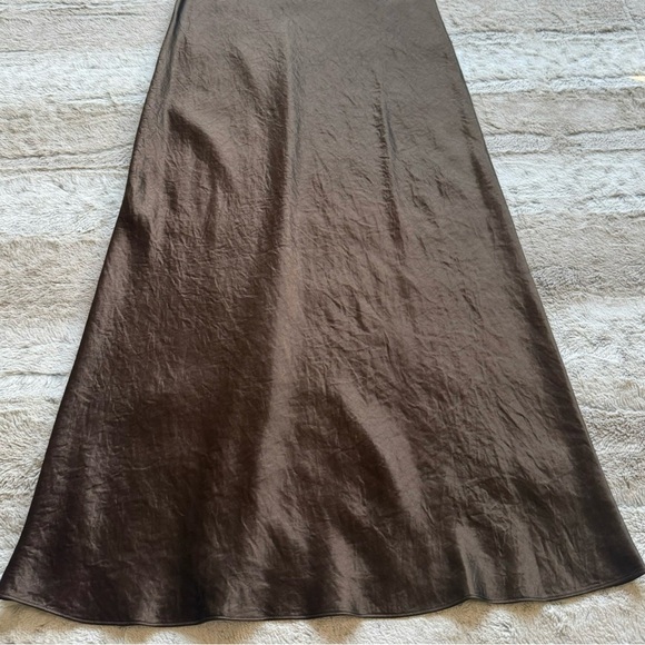 VINCE Satin Slip Dress in Nutwood Size S - Picture 8 of 16